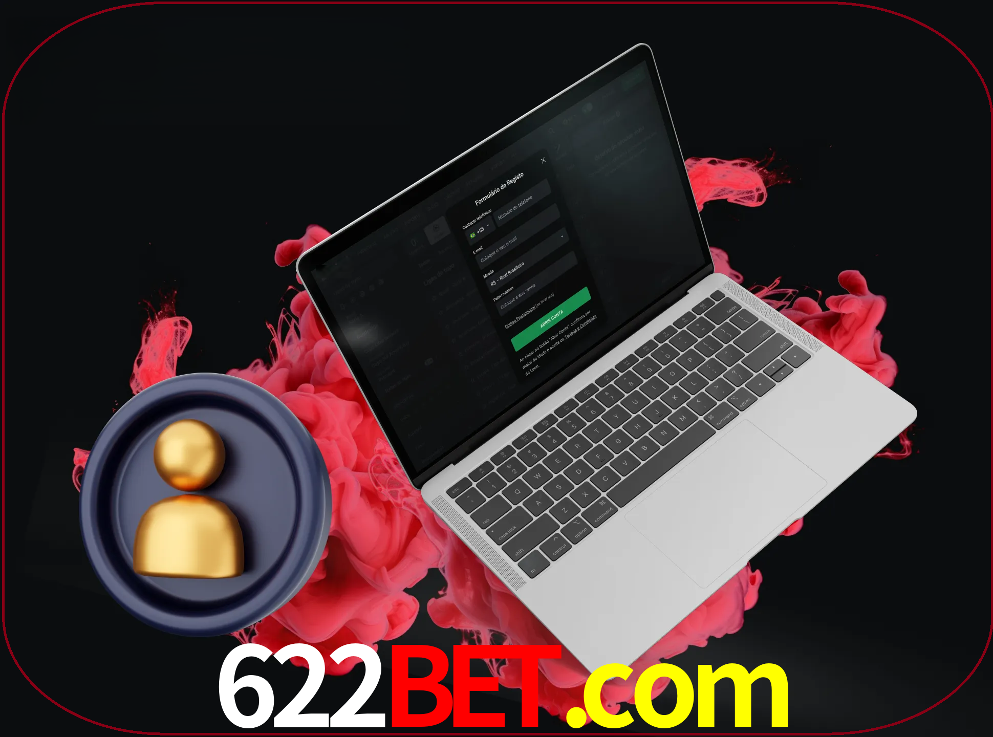 No cabeçalho do site 622bet, clique no botão que o levará a um formulário especial onde terá de introduzir as suas informações actuais.