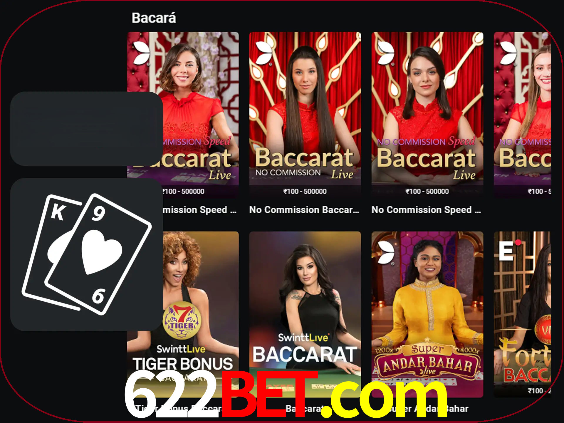 Ganhe muito dinheiro jogando jogos de bacará.