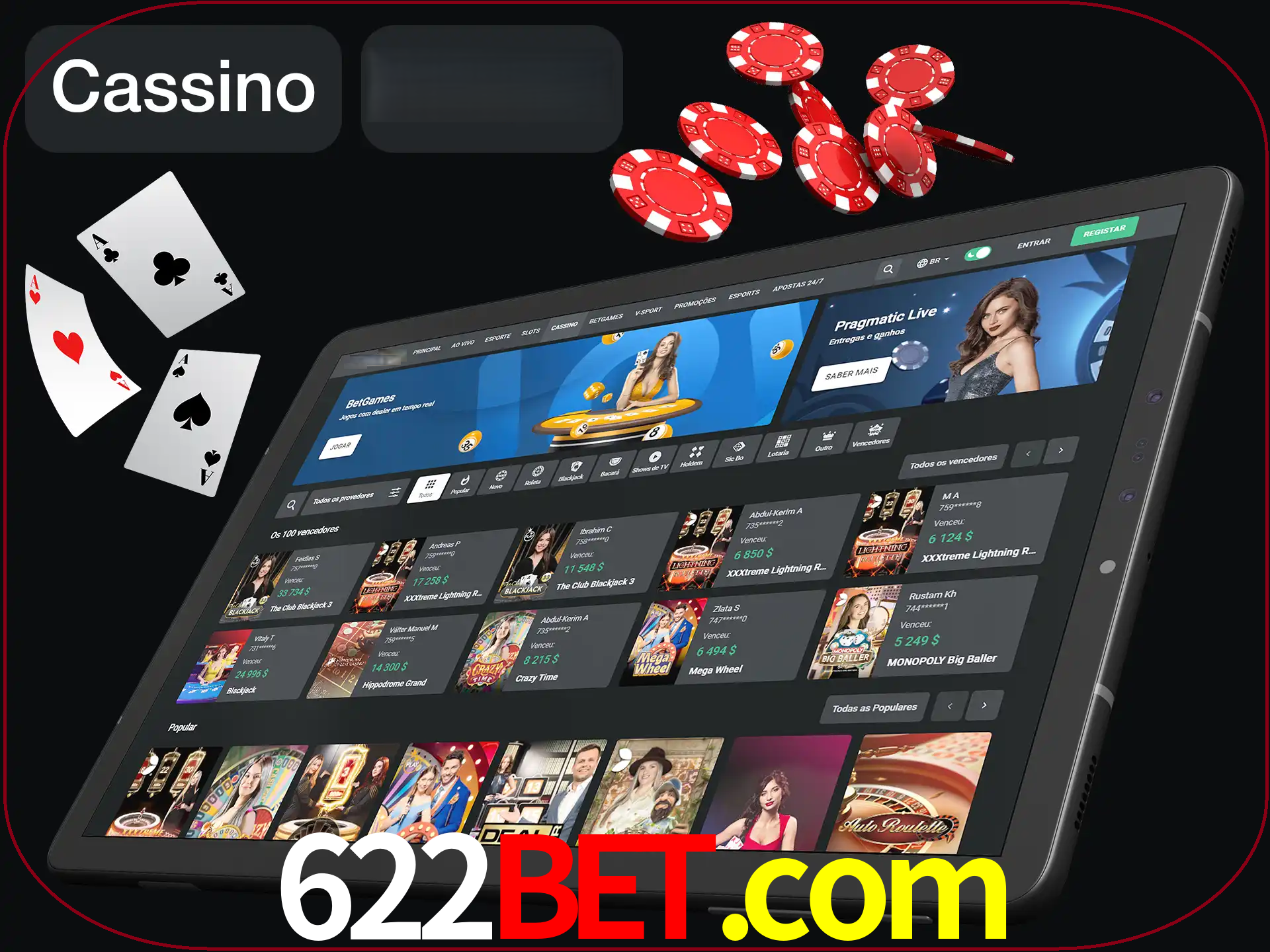 Jogue vários jogos de cassino em nosso cassino.